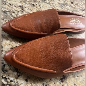 Franco Sarto pointed toe mules brown leather